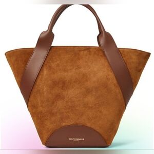 Bruno Magli  Talia Large Tote Bag In Cognac Suede